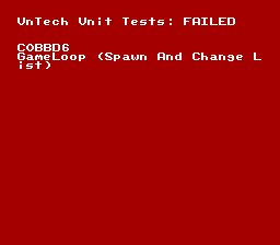 UnTech Unit Tests: FAILED
