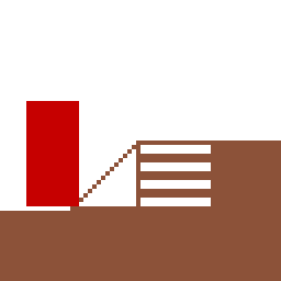 Animation showing how END_SLOPE tile allows the entity to walk up slopes