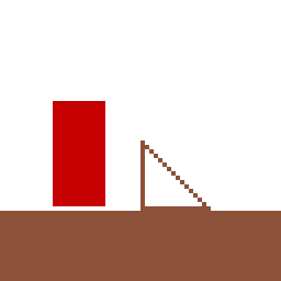 Animation of an entity zipping when walking into the tall side of a slope
