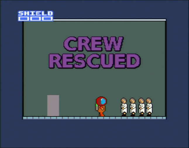 CREW RESCUED level end screen
