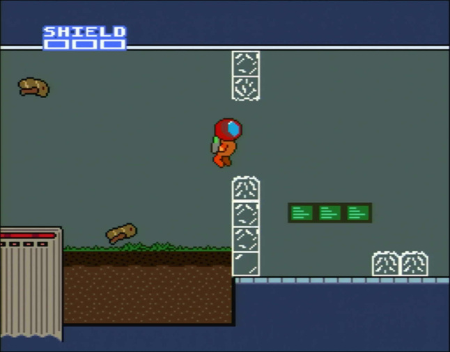 The player is leaving a broken glass animal enclosure